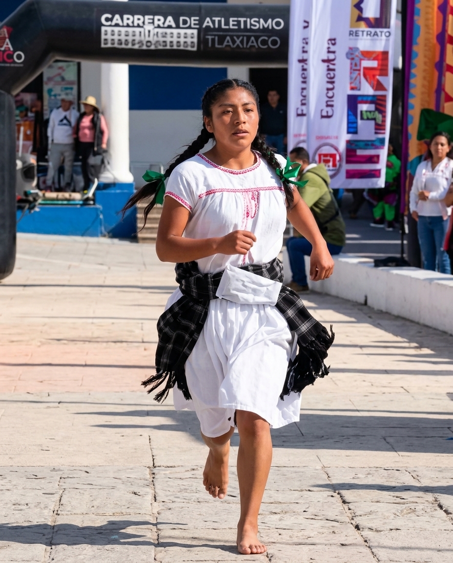 &iexcl;Orgullo mexicano! Ester Z&aacute;rate corre 14 km descalza y conquista el primer lugar en Oaxaca