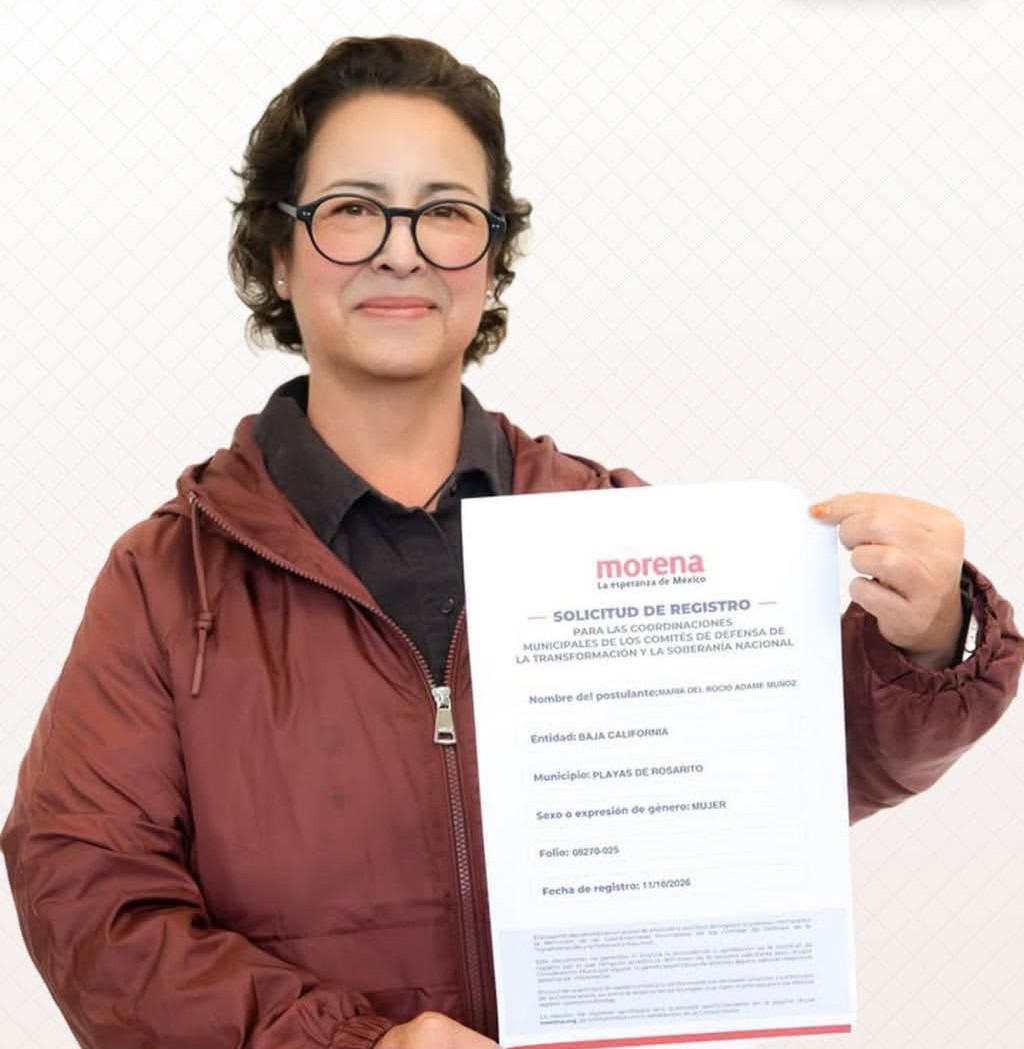 &iexcl;Continuidad y unidad! Se registra Roc&iacute;o Adame para la Coordinaci&oacute;n Municipal en Playas de Rosarito